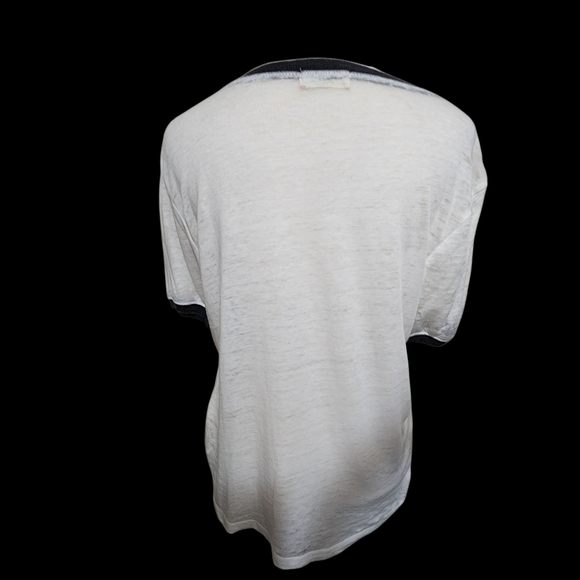 Wild Kiss White Graphic Print Womens MEDIUM T-shirt Think Positive Be Positive - Picture 4 of 9